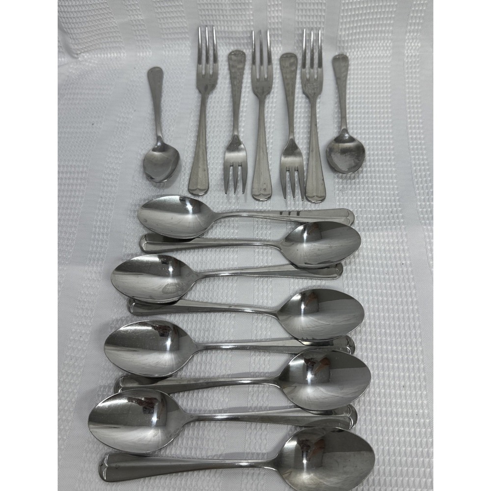 Towle Supreme Cutlery Liberty Bell 10 Spoons & 5 Forks Stainless Lot Of 15